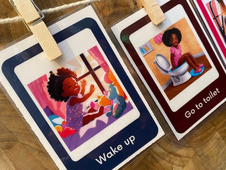 Black Girls Daily Routine Cards: Visual Schedule (digital Download) - Etsy