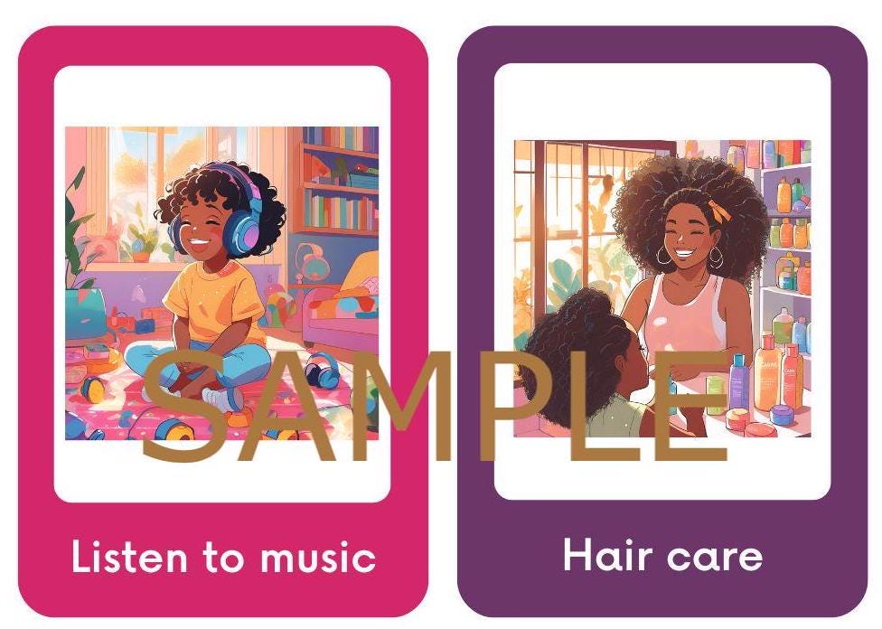 Black Girls Daily Routine Cards: Visual Schedule (digital Download) - Etsy