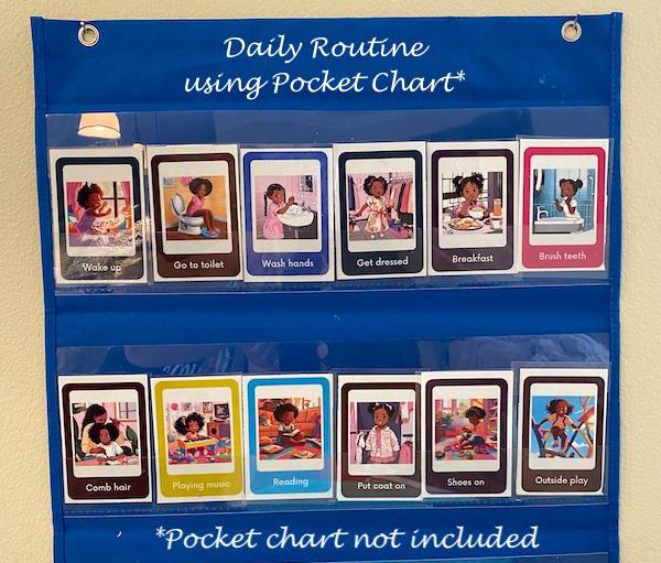Black Girls Daily Routine Cards: Visual Schedule (digital Download) - Etsy