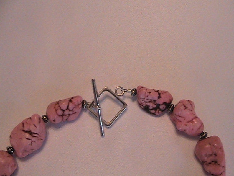 Pink and Lime Green Magnesite Necklace