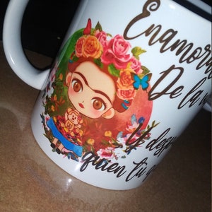 Fridah kahlo inspired coffee mug