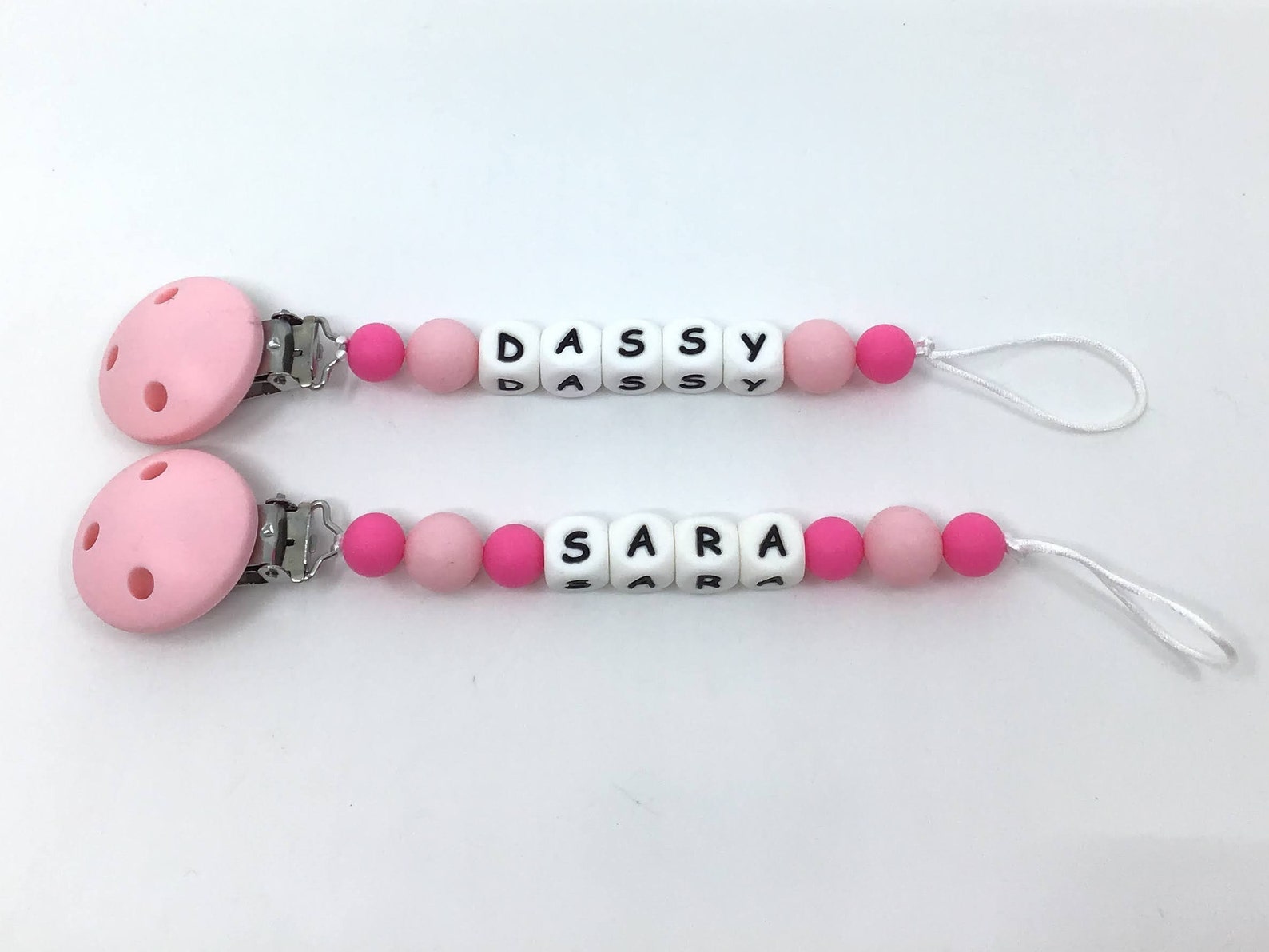 Pacifier clip Silicone Beads Personalized Etsy