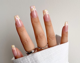 FLORA | Pastel Flower Press On Nails | Floral Print Nails | Pastel Nails | Spring Nails 2022