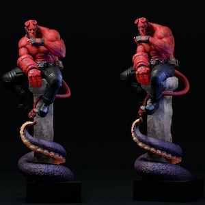 Hellboy Movie Character, 3D Print Model, Stl files for 3D Printers, Digital File, Movie Character Art Decor