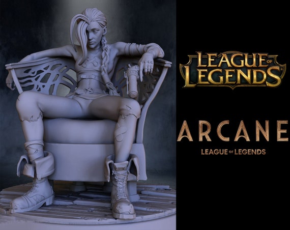 Jinx from Arcane League of Legends Stl Files for 3D Printer, Gift for Gamer, Cosplay Figure, Movie Character Art Decor, Digital File