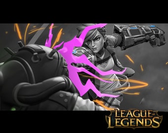 VI z Arcane Seriec League of Legends pliki STL do drukarki 3D, prezent dla gracza, figurka cosplay, dekoracja artystyczna postaci filmowej, plik cyfrowy