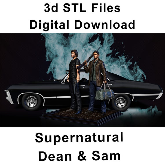 Dean and Sam Winchester from Supernatural 3D Print Model, Stl files for 3D Printers, Digital File, Best Gift, Character Art, Digital File