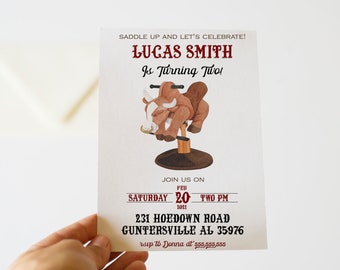 Kids Rodeo Birthday Invitation - Boys Cowboy Birthday Invitation - PBR Birthday Invitation - Western - Ain't My First Rodeo Birthday Invite