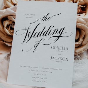 Minimalist Wedding Invitation - Classy Wedding Invitation - Timeless Wedding Invitation - Classic Wedding Invitation Template - Chic Wedding