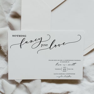 Courthouse Wedding Invitation - Simple Small Intimate Wedding Invitation - Eloped Small Wedding - Intimate Wedding - Small Court Wedding