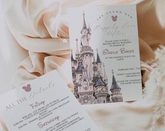 Theme Park Bachelorette Weekend Invitation - Castle Bridal Shower Invitation - Bachelorette Party Invitation - Princess Bachelorette Invite