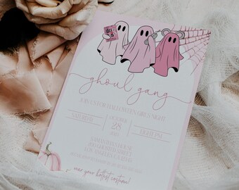 Halloween Girls Night Invitation - Halloween Girls Night Party Invite - Halloween Invitation - Adult Halloween Invitation - Girls Night Card