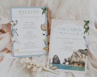 Cabo Bachelorette Invitation - Cabo Girls Trip Invitation - Cabo Bachelorette Itinerary - Cabo Bachelorette Weekend Invite - Cabo Invite