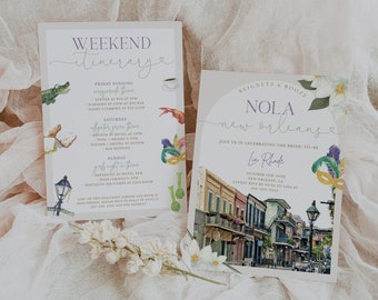 NOLA Bachelorette Invitation - New Orleans Bachelorette Invite - New Orleans Bachelorette Weekend Invite - NOLA Girls Trip Invitation - NOLA