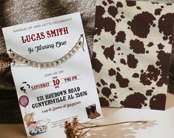 My First Rodeo Birthday Invitation - Cowboy Birthday Invitation - Western Birthday Invitation - This Actually is My First Rodeo Birthday Inv