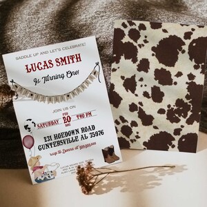 My First Rodeo Birthday Invitation - Cowboy Birthday Invitation - Western Birthday Invitation - This Actually is My First Rodeo Birthday Inv