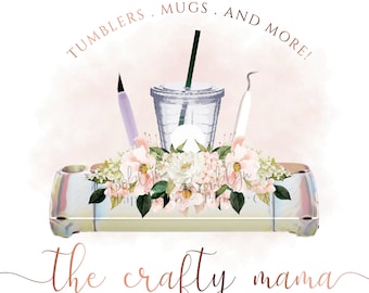 Tumbler Designer Logo - Cricut Crafter Logo - Vinyl Crafter Logo - DIY Crafter Logo - Tumbler Designer Branding - Instant Download Logo