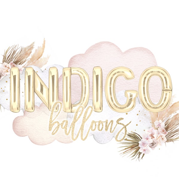 Boho Party Planner Logo - Ballon Schrift Logo - Ballon Business Logo - Ballon Girlande Logo - Boho Event Planner Logo - Boho Balloon Logo