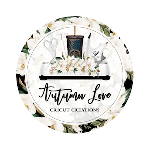 Magnolia Crafter Logo - Farmhouse Craft Business Logo - Modern Farmhouse Business Logo - Cricut Crafter Logo - Crafty Magnolia Flower Logo