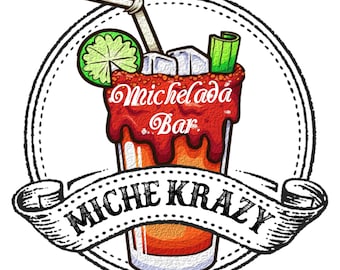 Michelada Mix Business Logo - Bartender Logo - Alcohol Business Logo - Michelada Business Logo - Party Business Logo - Event Business Logo