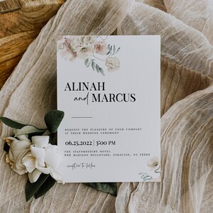 Classic Wedding Invitation Simple Modern Wedding Invitation Modern Boho Wedding Invitation Simple Wedding Invitation Modern Wedding image 1