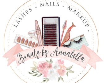 Lash Business Logo - Nail Business Logo - Makeup Business Logo - Beauty Business Logo - Makeup Artist Logo - Cosmetologist Logo - Editable