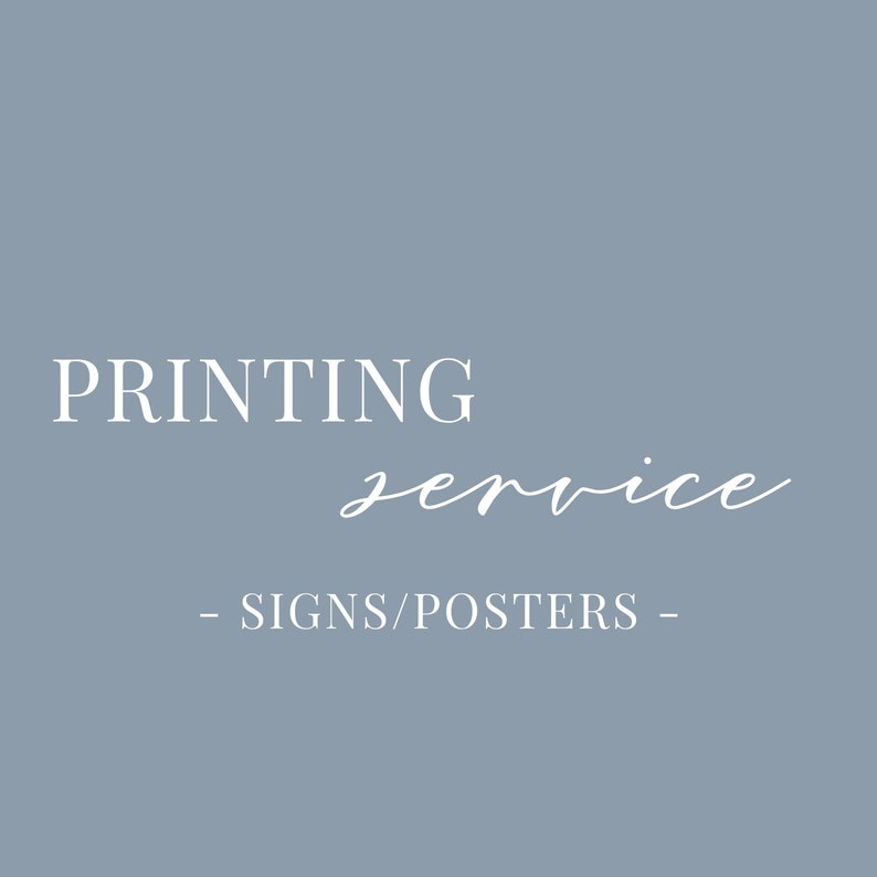 Posters and Signs printing service ADD ON