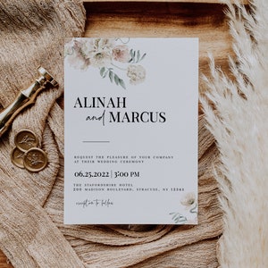 Classic Wedding Invitation Simple Modern Wedding Invitation Modern Boho Wedding Invitation Simple Wedding Invitation Modern Wedding image 2