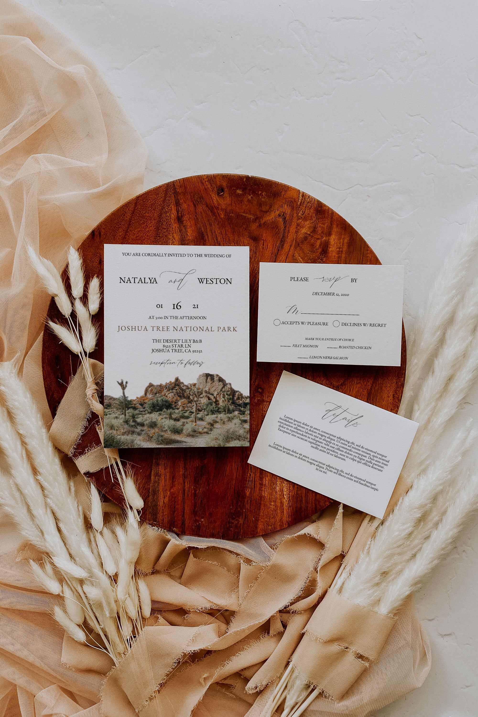 Joshua Tree Wedding Invitation Joshua Tree Destination Etsy
