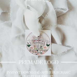 Floral Resin Business Logo - Resin Jewelry Business Logo - Resin Crafter Business Logo - Resin Instagram Shop Logo - Resin Keychain Logo image 4