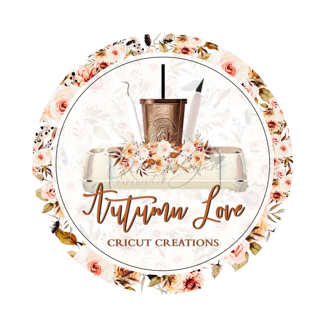 Floral Cricut Crafter Logo Cricut Crafter Logo Fall Inspired Crafter