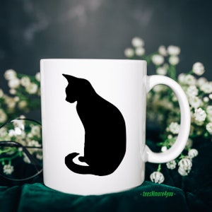 Cat Mug, Cool Black Cat Mug, Kitty Cat Lover&#39;s, Ceramic Coffee Mug, Black Cat Mug, Cute Cat Mug, Cat Lover Gift, Coffee Mug, 11 oz Mug