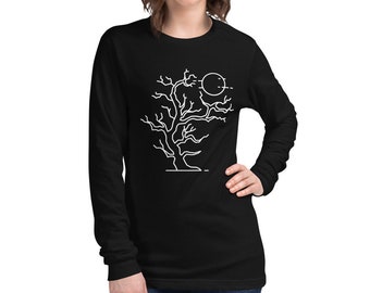 Tree Long Sleeve Shirt,Tree Shirt,Graphic Tee,Womens Shirt,Tree T-shirt,Nature Outdoor Lover,Fall Fashion,Outdoor Lover Tee, Nature T-shirt