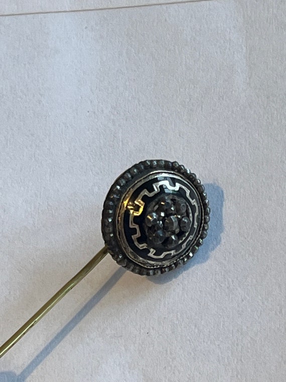 Antique Georgian Cut Steel Stick Pin