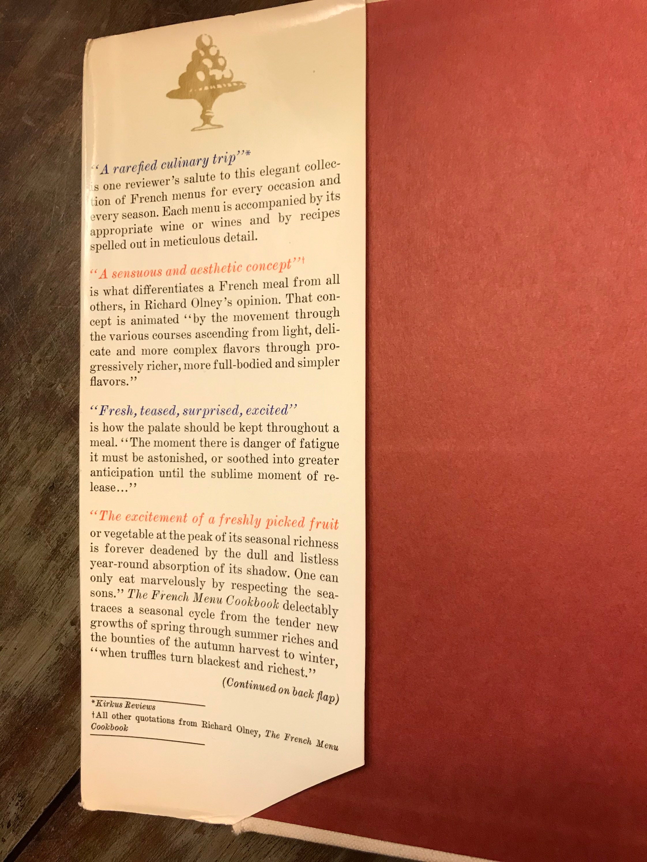 The French Menu Cookbook Richard Olney First Printing 1970 Etsy