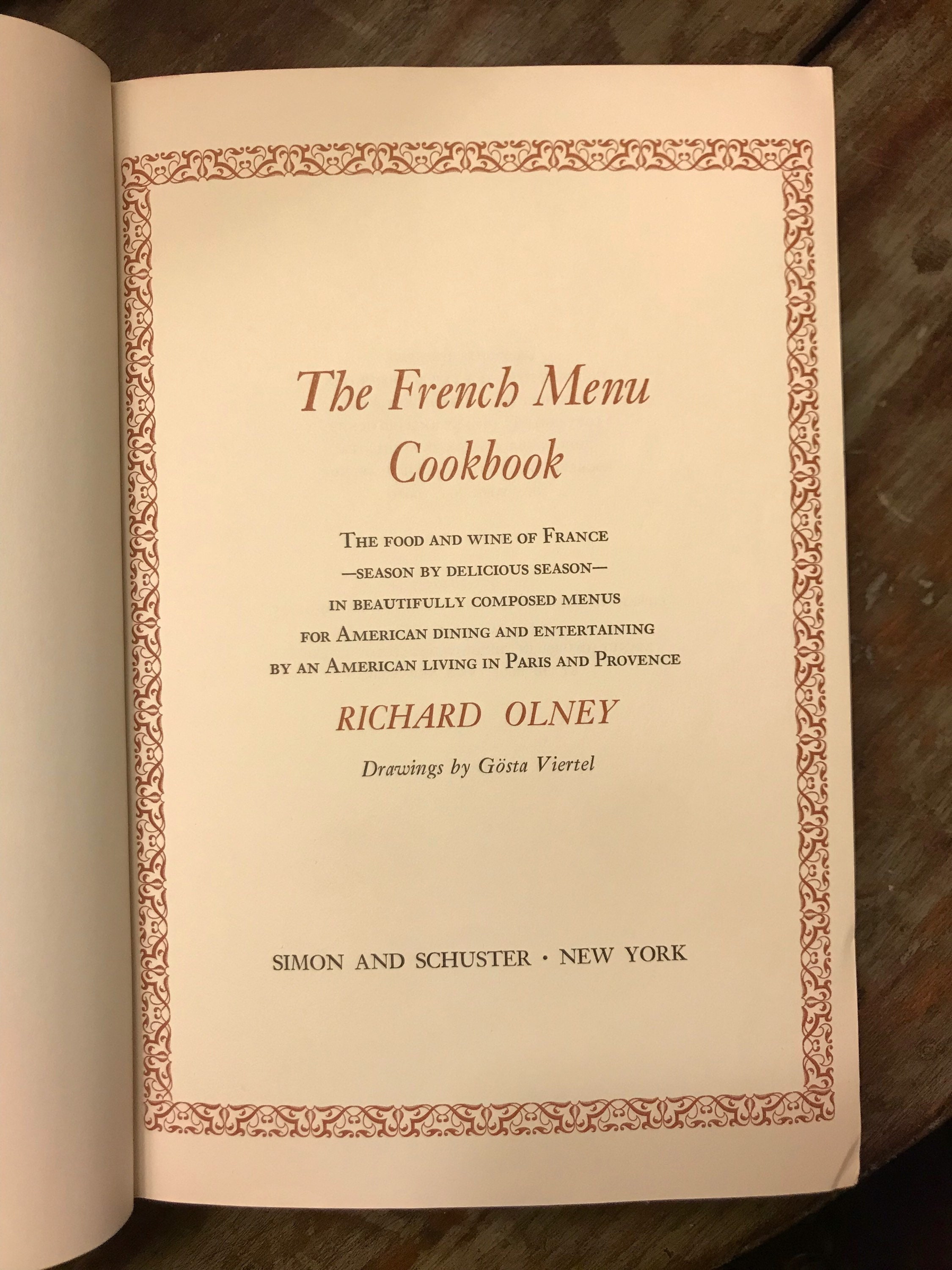 The French Menu Cookbook Richard Olney First Printing 1970 Etsy