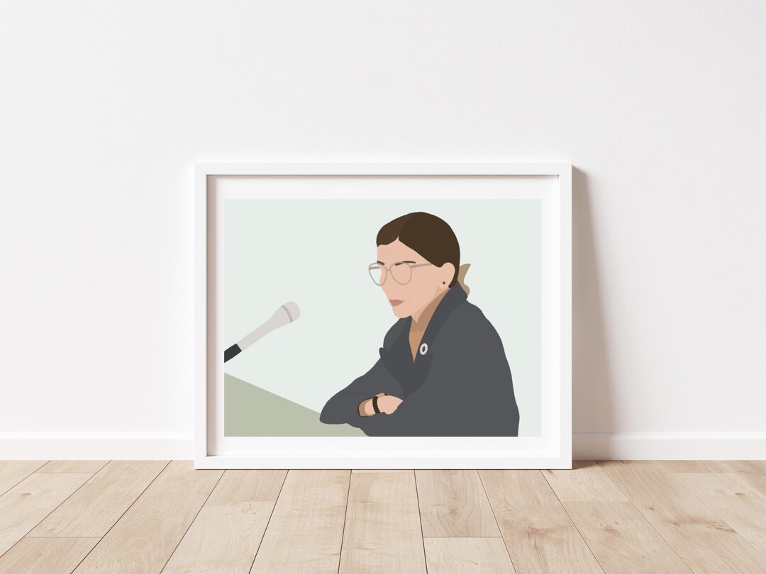 Ruth Bader Ginsburg Digital Print - RBG Art - Young RBG Supreme Court ...