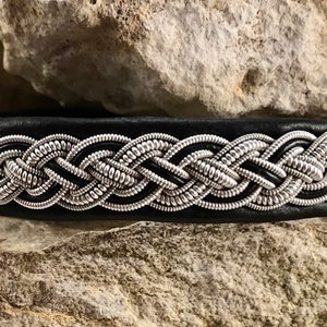 Sámi-inspired bracelet, Leather bracelet, Scandinavian bracelet