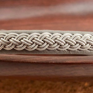 Sámi-inspired bracelet, Leather bracelet, Scandinavian bracelet