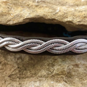 Sámi-inspired bracelet, Leather bracelet, Scandinavian bracelet