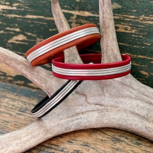 Sámi-inspired bracelet, Leather bracelet, Scandinavian bracelet