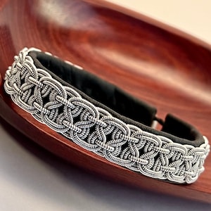 Sámi-inspired bracelet, Leather bracelet, Scandinavian bracelet