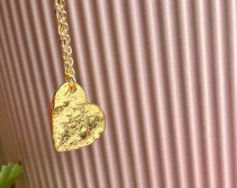 Brautjungfer Goldherz Halskette, Brautjungfer Halskette, personalisierte Herz Halskette, Goldkette Geschenk für sie, Brautjungfer Geschenk
