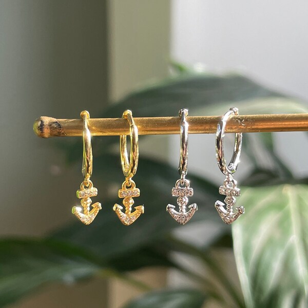 Anchor Earrings Etsy