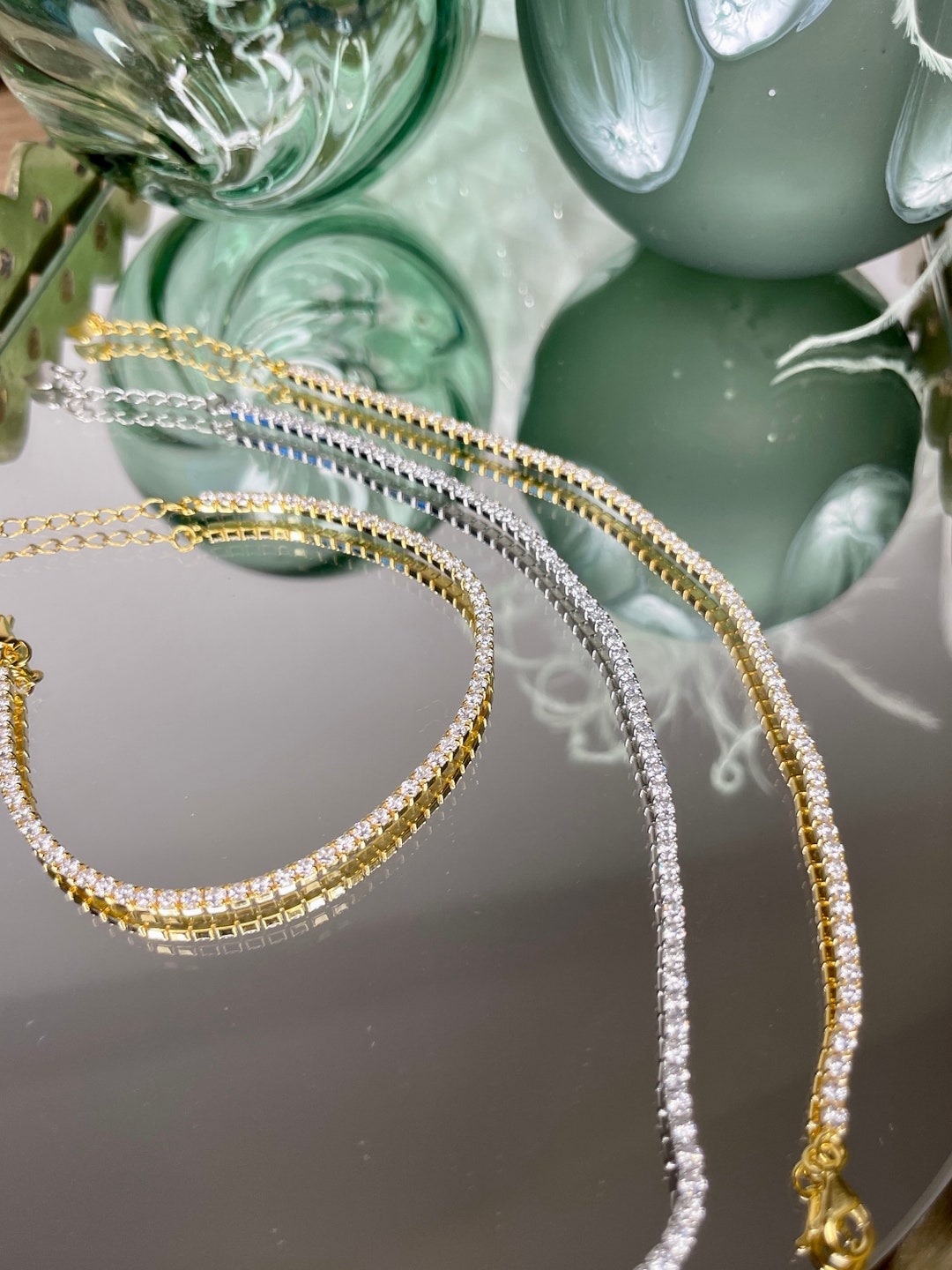 Tennis Bracelet and Necklace Gift Set Tennis Necklace and Etsy UK