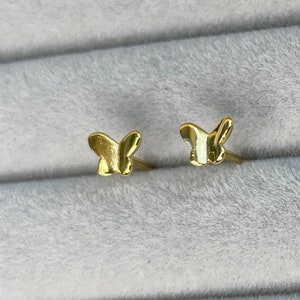 Dainty Butterfly stud Earrings, Gold and Silver Butterfly Stud earrings, Small stud Earrings, Butterfly Stud, Minimalist Earrings, cute Stud image 7