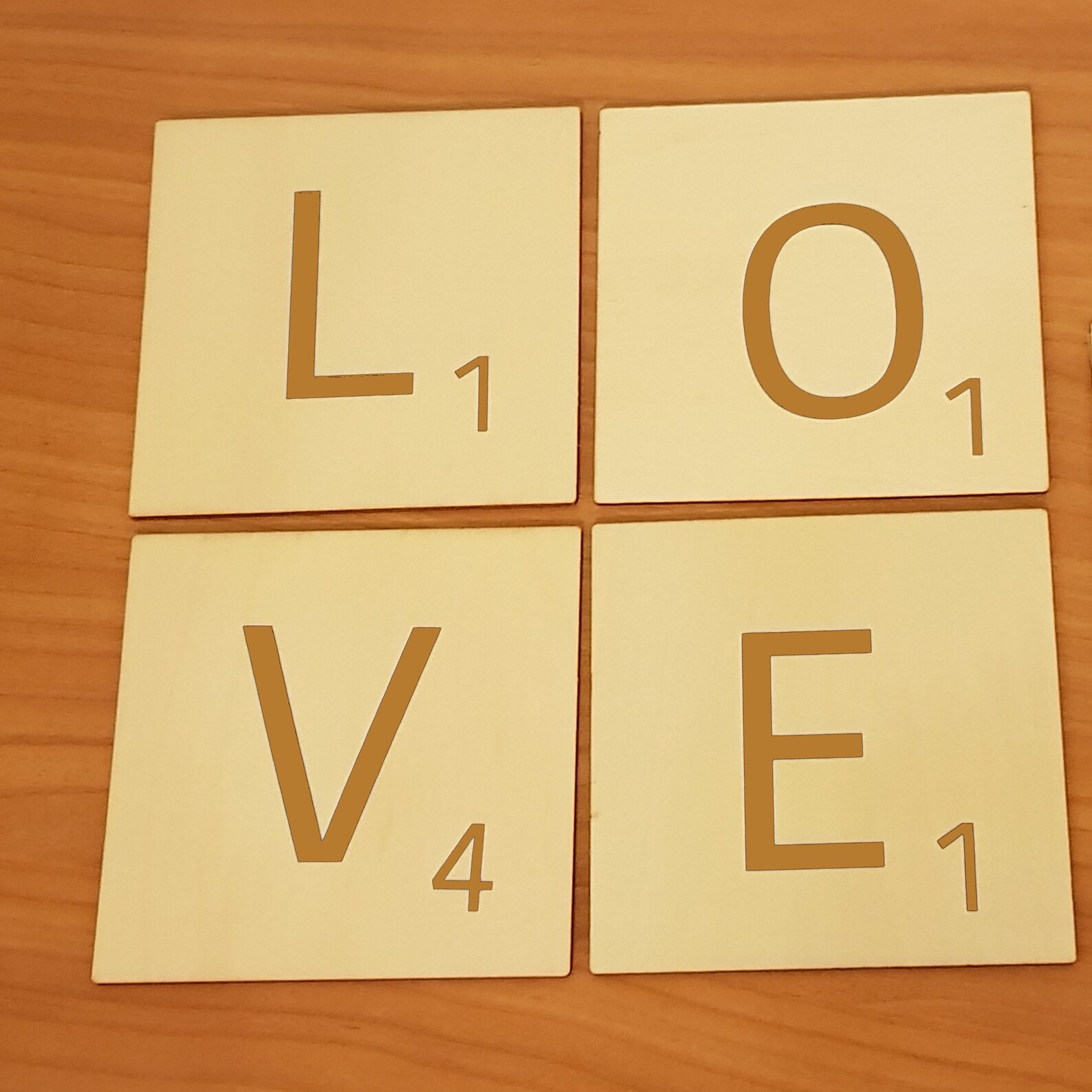 Wooden Scrabble Tiles Wall Art loose big tiles Etsy