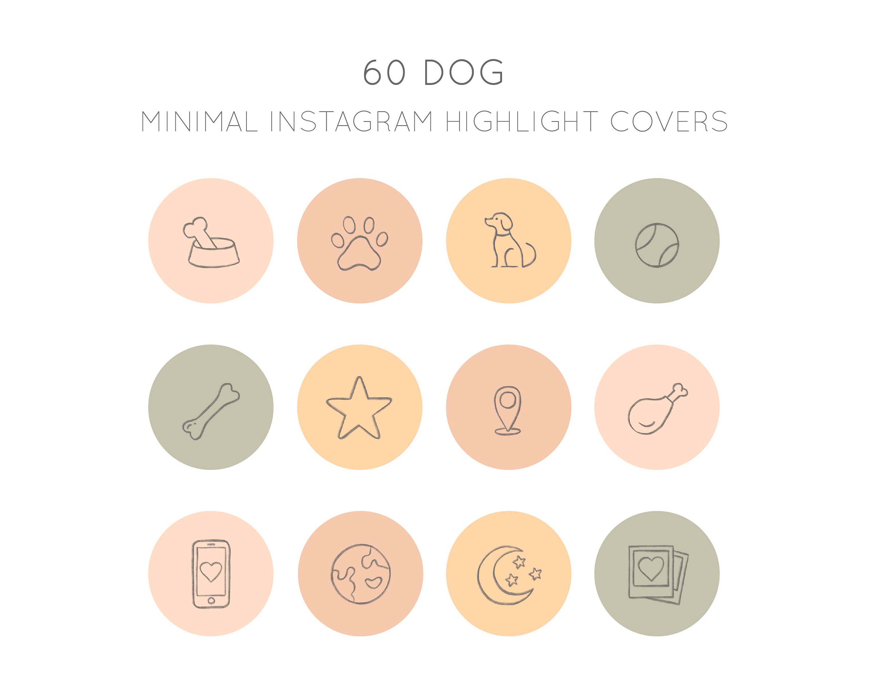 60 Hund Instagram Highlight Deckt Neutrals Boho Pet Etsy