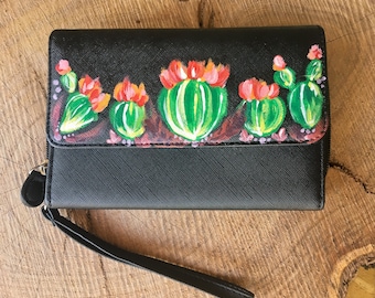 Hand-Painted Cactus Wallet