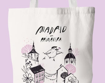 Tote Bag | Madrid en Primavera | Bolsa de tela con ilustración